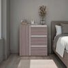 C&oacute;moda Tuhome Niza 3 Cajones Avellana Blanco