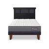 Cama Europea CIC 1,5 Plazas Anatomic + Respaldo Dublin Negro
