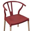 Silla Vincenzi Wishbone Rojo