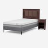 Cama Europea Rosen 1,5 Plazas Pratta + Respaldo + Velador