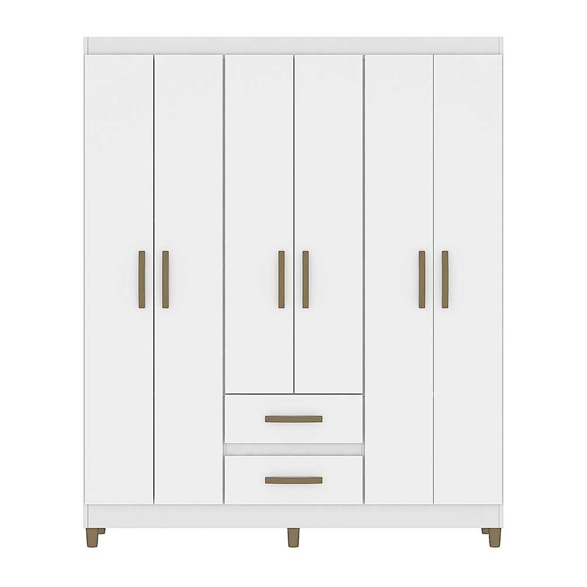 Cl&oacute;set Vekkahome Coimbra 6 Puertas 2 Cajones Blanco