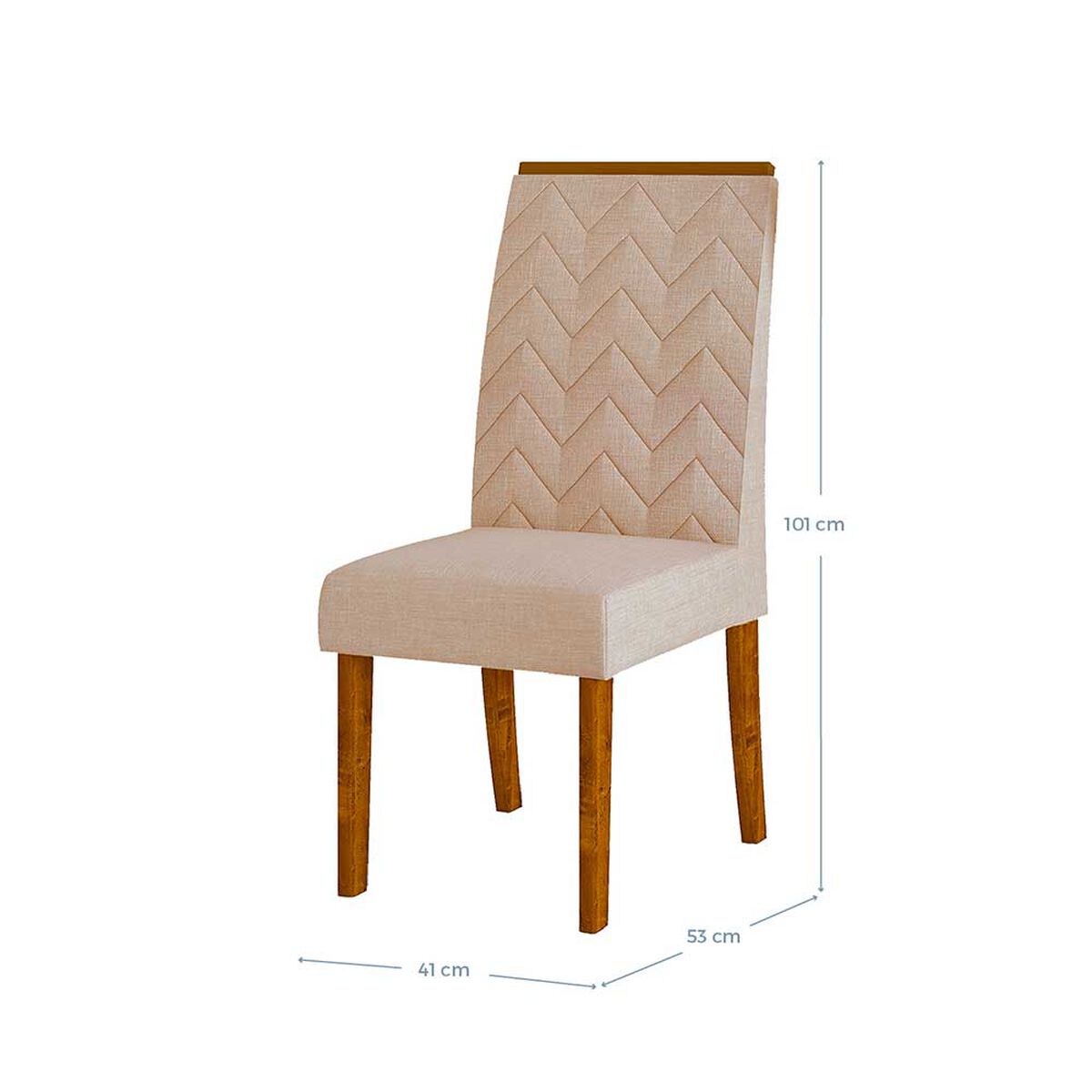 Juego de Comedor Vekkahome Italia 4 Sillas Blanco