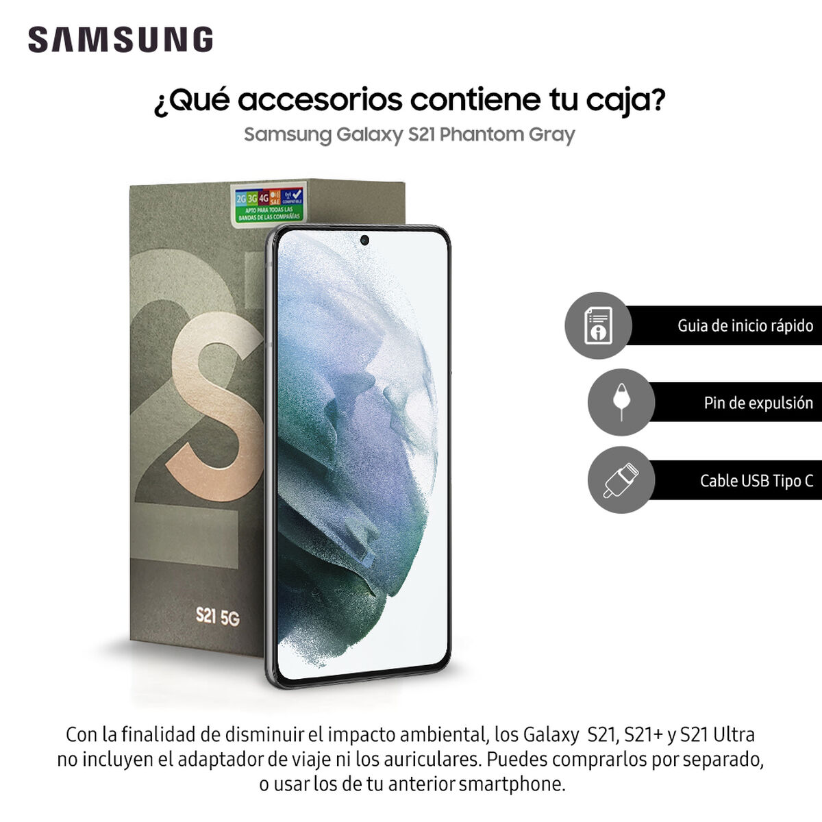 Celular Samsung Galaxy S21 128GB 6,2" Phantom Grey Liberado