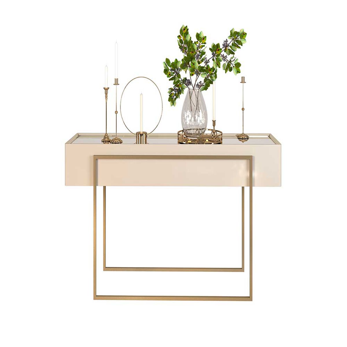 Mesa de Arrimo Vekkahome Karo Blanco