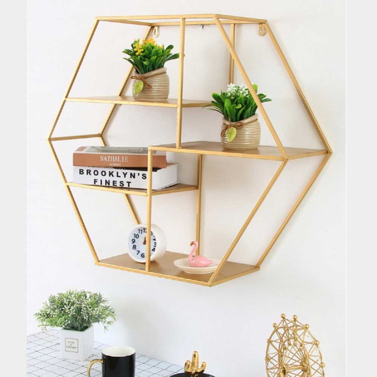 Repisa de Pared Hexagonal Grande Ankara Store