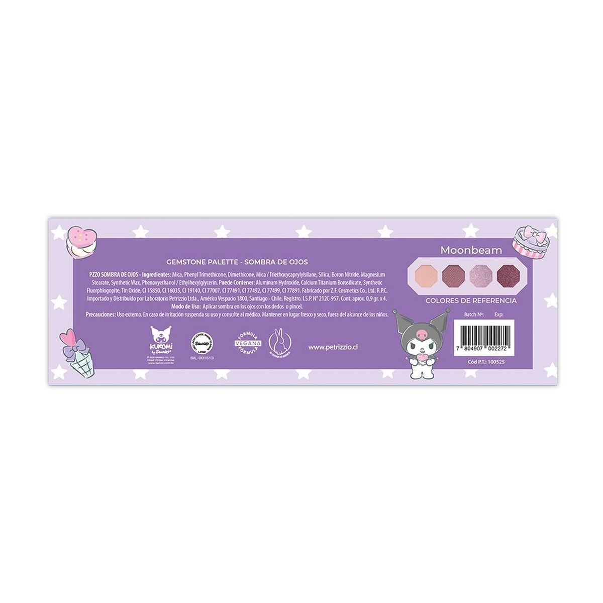 Paleta de sombras Kuromi Petrizzio