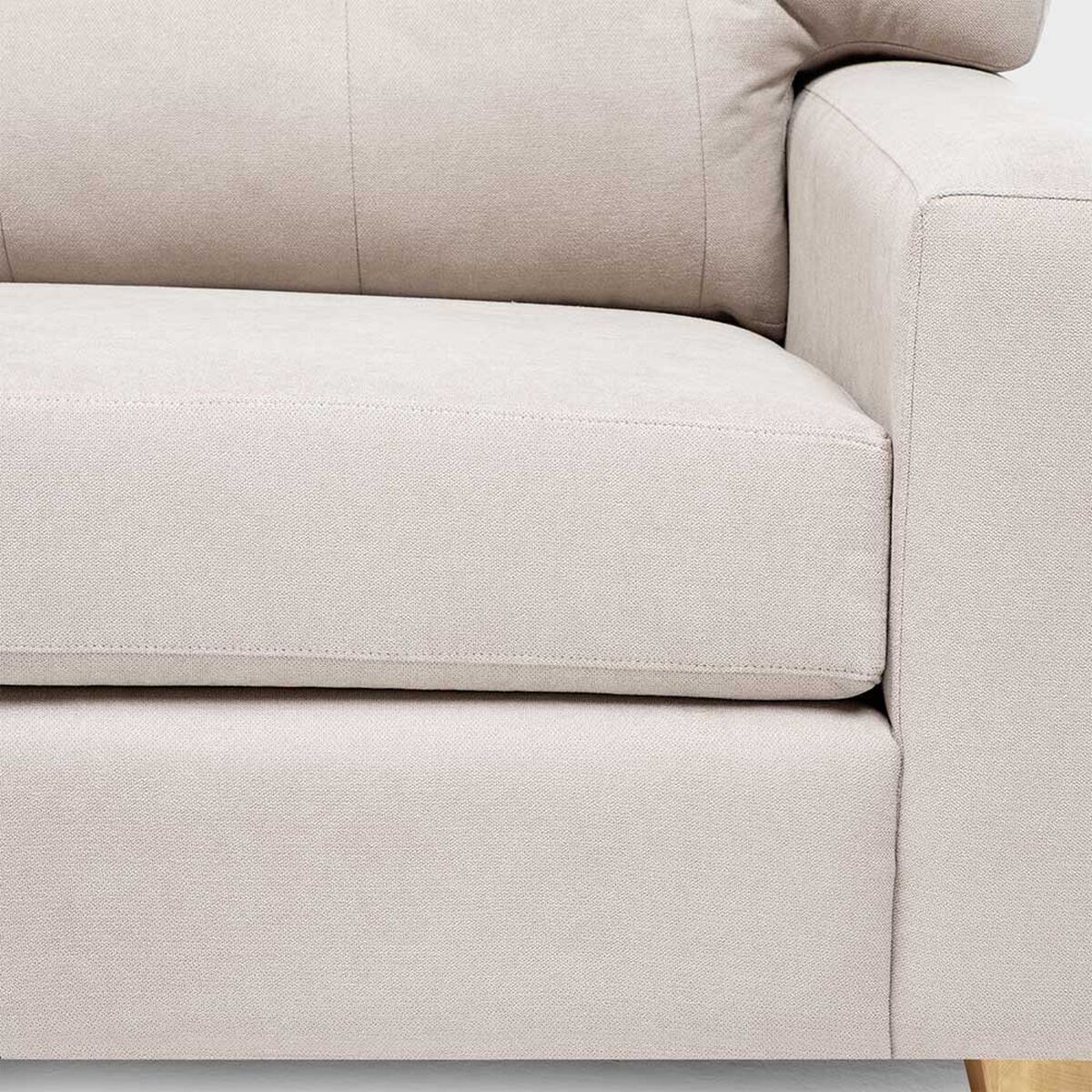 Sof&aacute; Almore Niza Tela 3 Cuerpos Beige