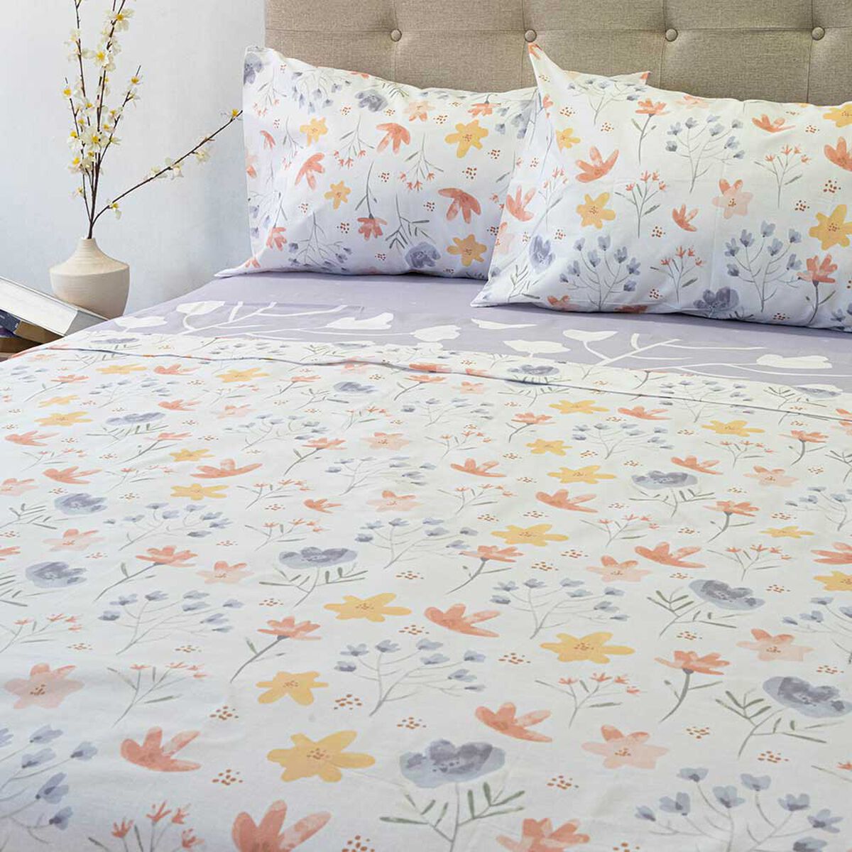 Juego de S&aacute;banas Doral 144 Hilos 2 Plazas Premium Tile