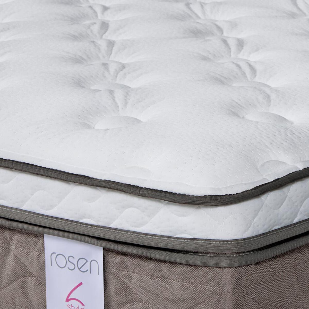 Cama Europea Rosen 2 Plazas New Style 6 + Respaldo Grafito