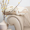 Manta de Poliéster Doral 127 x 152 cm Fluffy Beige