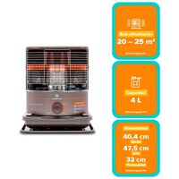 Estufa a Parafina Mademsa Foguita Pro 4 lts.