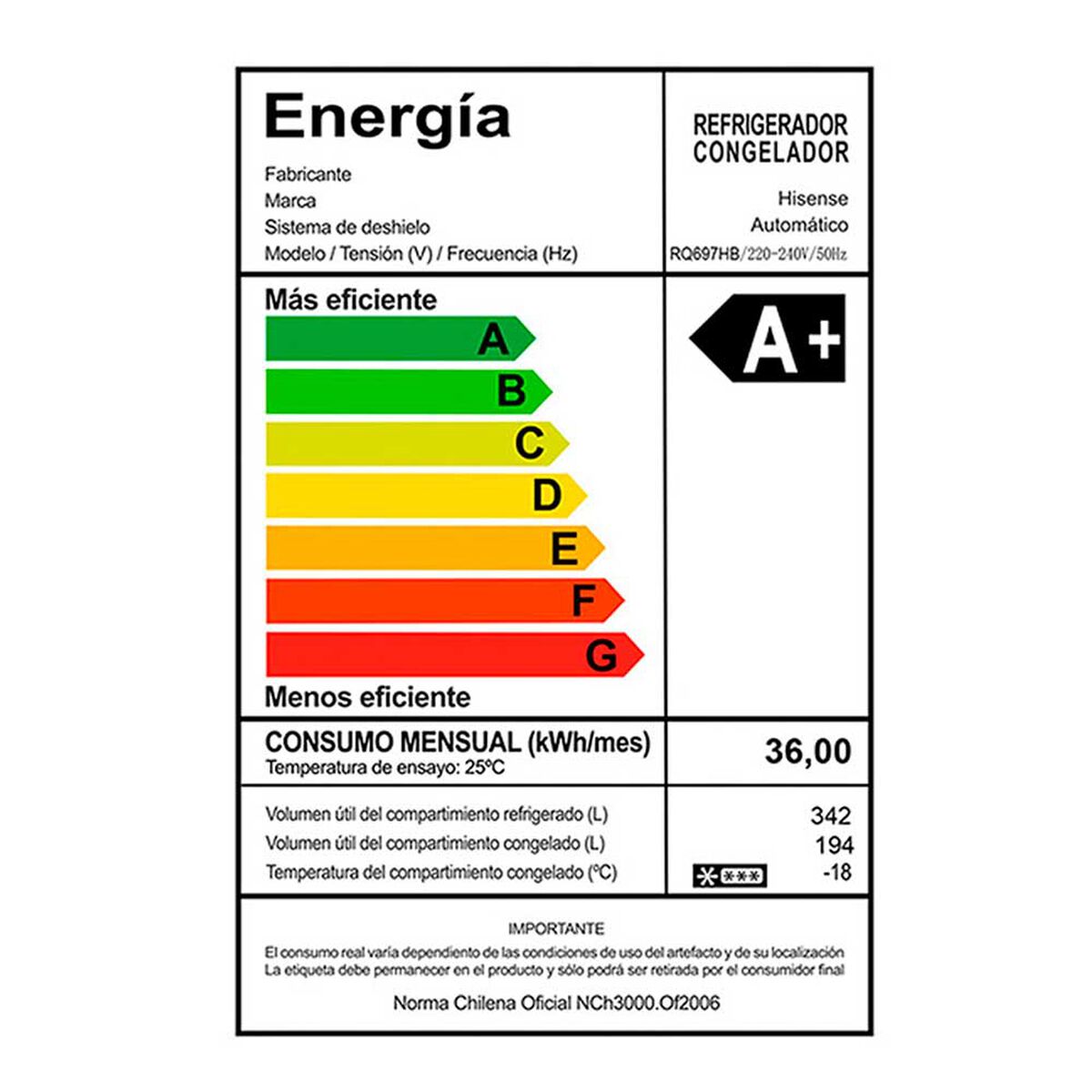 Refrigerador Side by Side Hisense RQ697HB 536 lts.