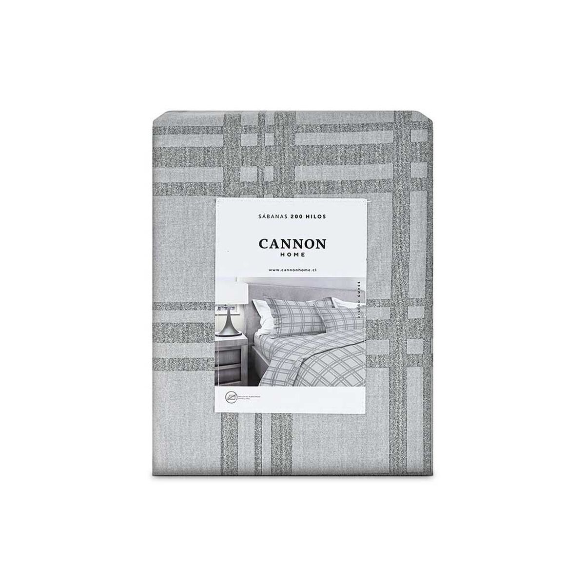 Juego de S&aacute;banas Cannon 1,5 Plazas Cuvee 200 Hilos Gris
