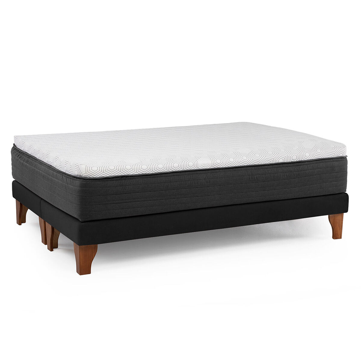 Cama Europea Latam Home 2 Plazas New Top BD Negro