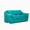 Juego de Living Cabsur Galicia Sof&aacute; 3 Cuerpos + Sof&aacute; 2 Cuerpos Chenille Turquesa