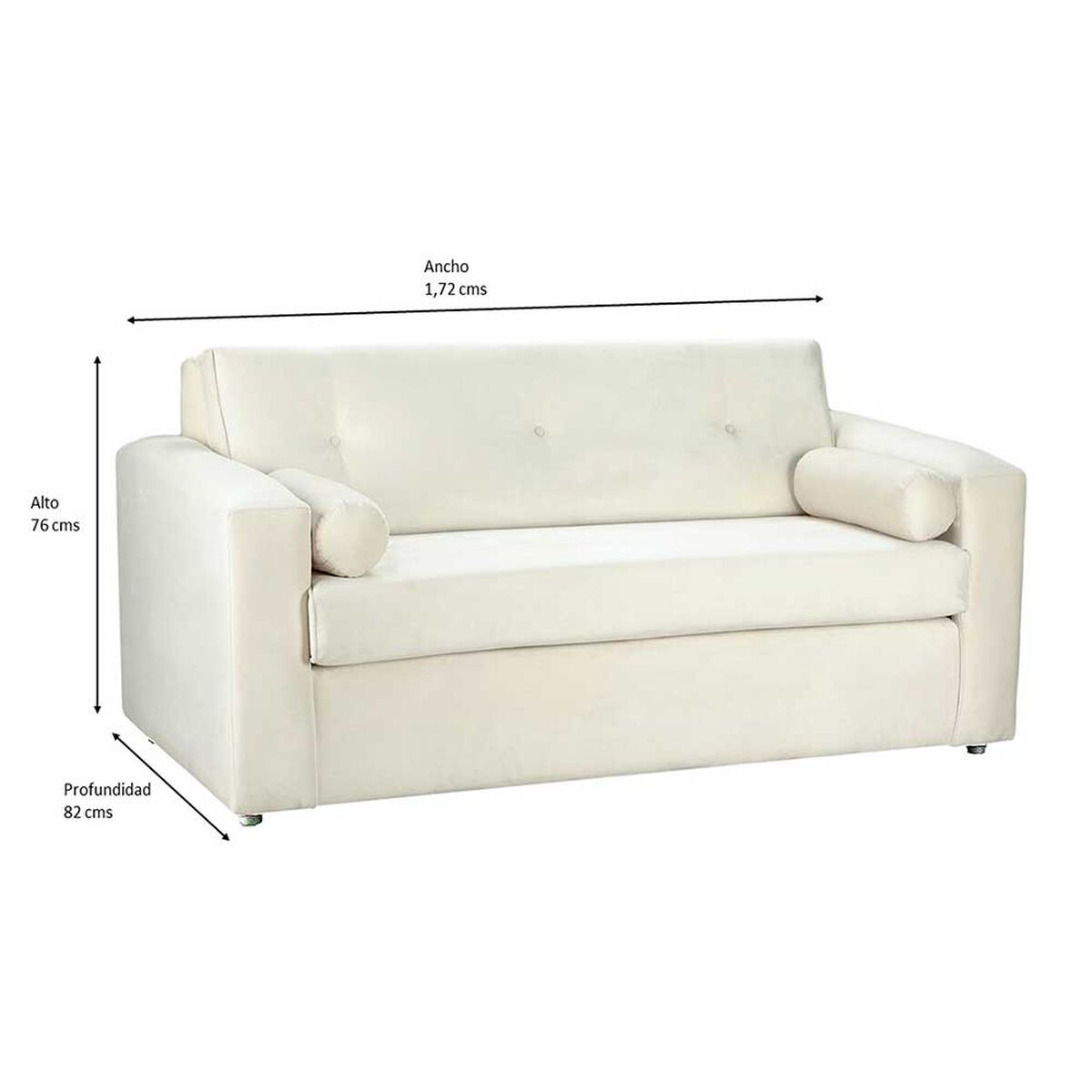 Juego de Living Bodevir Vivo Felpa 30 Sof&aacute; 3 Cuerpos + Dos Pouf 1 Cuerpo Gris&nbsp;