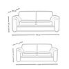 Juego de Living Latam Home Ancona 3 Cuerpos + Sofá 2 Cuerpos