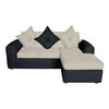 Sof&aacute; Modular Muebles MYM Marcia 4 Cuerpos Negro Beige