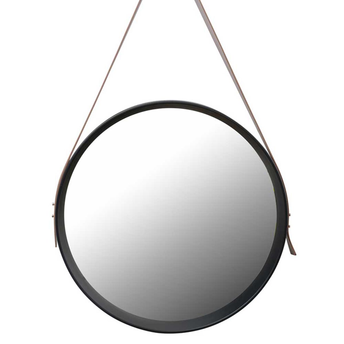Espejo Plástico Vgo con Correa Circular 52 cm Café