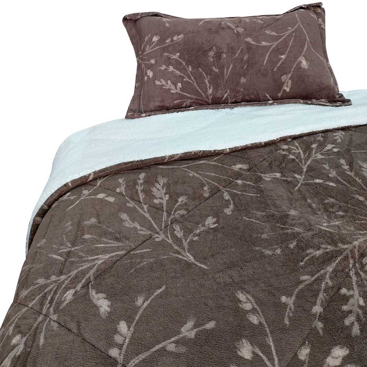 Plumón Coral Estampado Illusions 1,5 Plazas Colville