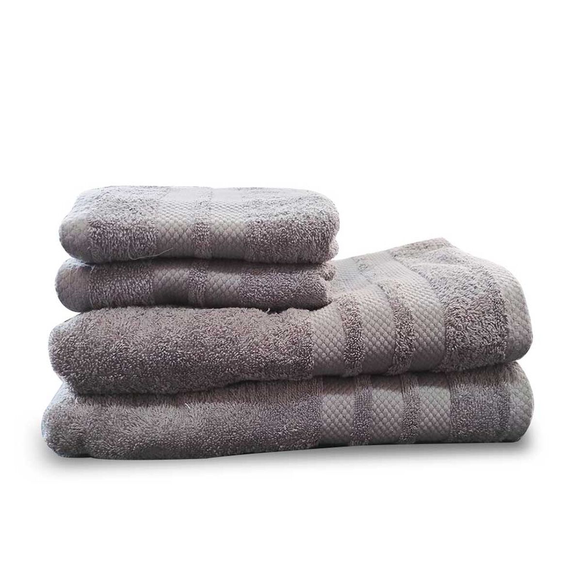 Set Toallas Illusions 4 Piezas Gris