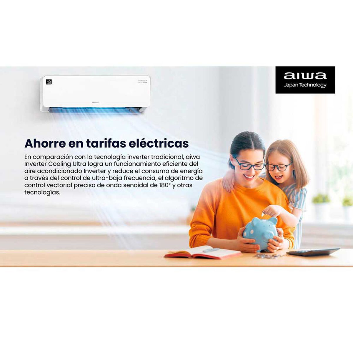 Aire Acondicionado Aiwa Split Inverter 18000btu Aw-18invg