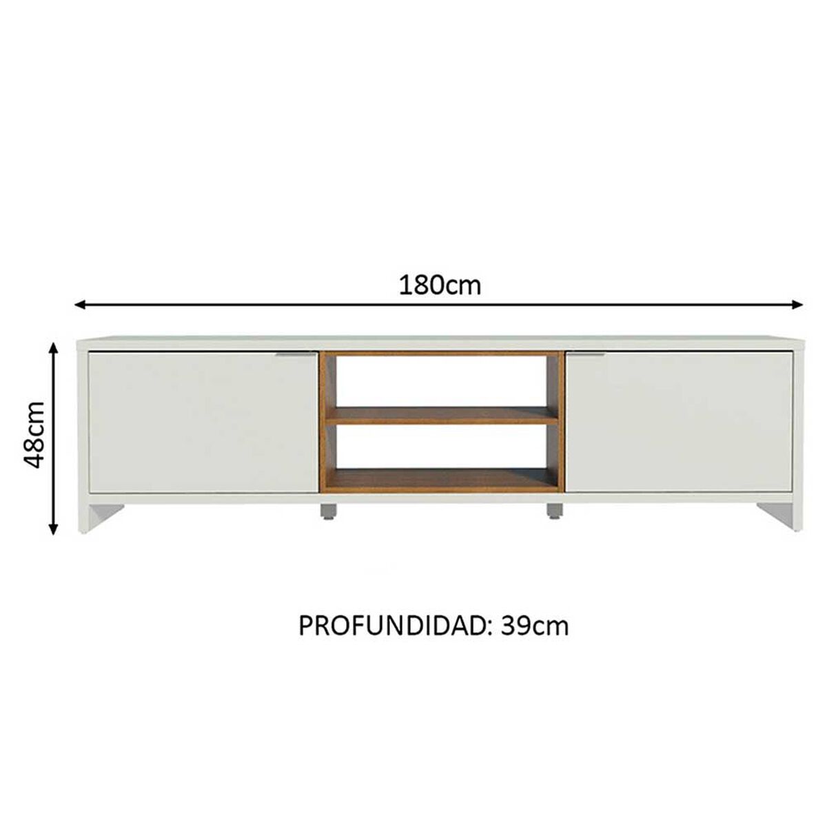 Rack Vekkahome Metz 75" Blanco