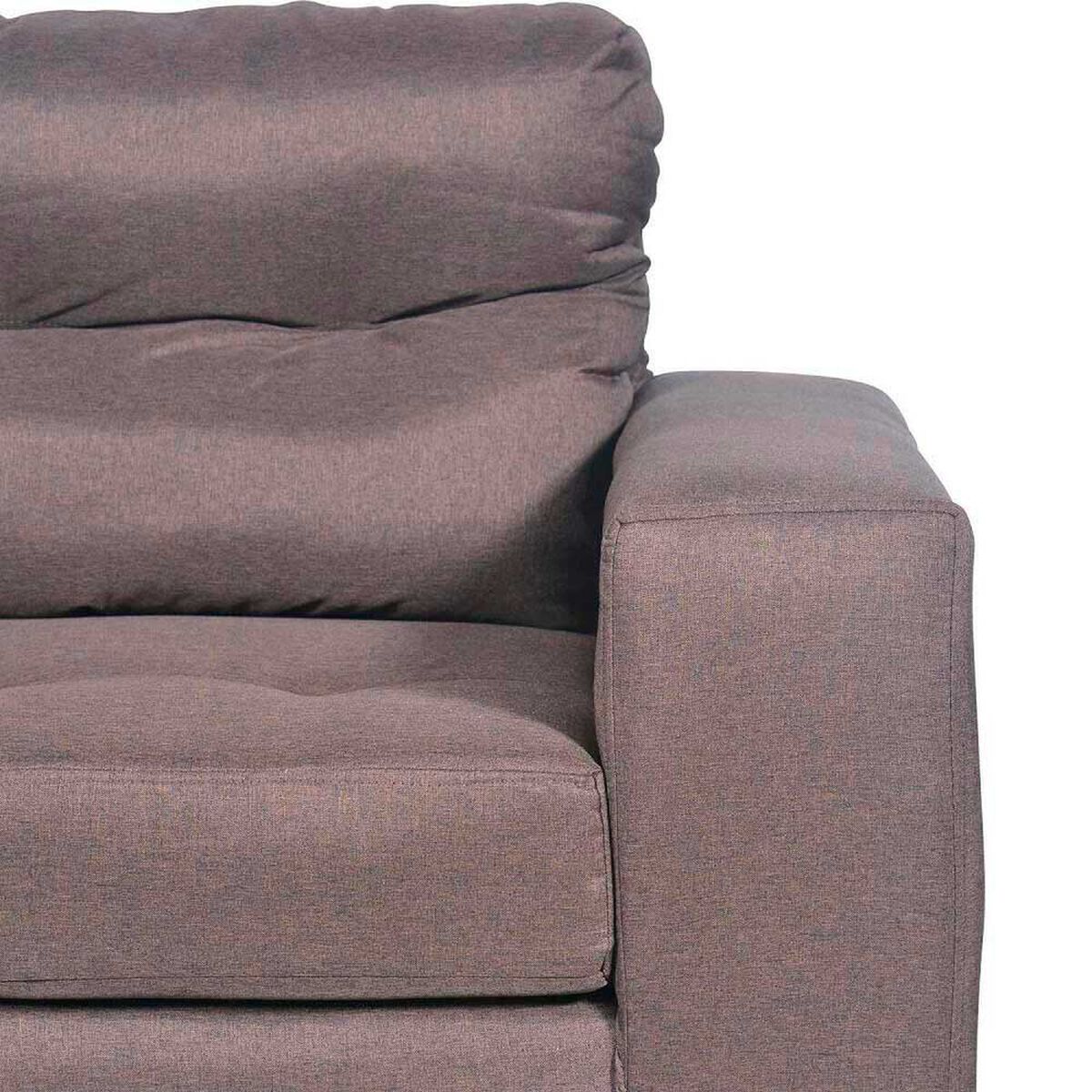 Sof&aacute; Seccional Modular Kea Liverpool 5 Cuerpos Tela Caf&eacute;