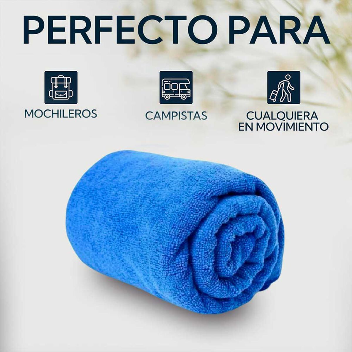 Pack 2 Toallas Microfibra Terry Azul Pro Outdoor