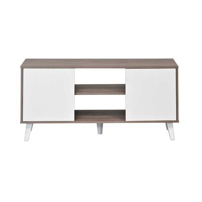 Rack TV Mobikit Atlanta Hasta 50" Roble Santana Blanco