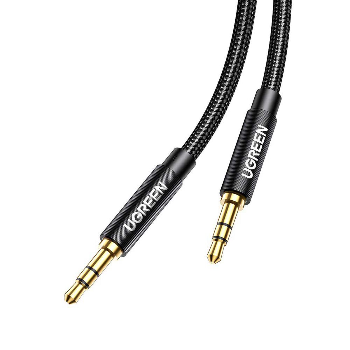 Cable Audio Auxiliar Plug 3.5Mm M/M Trenzado 2M Negro Ugreen Av112