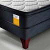Cama Europea Drimkip 1,5 Plazas Eurotop + Respaldo + Velador Rover