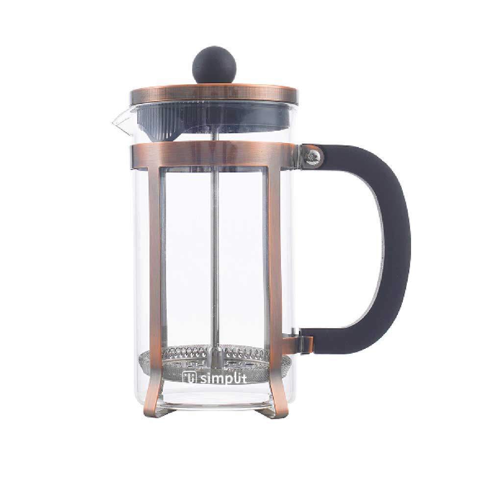 Simplit Prensa Francesa Vidrio Cobre 600 ml