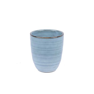 Set 4 Vasos Cer&aacute;mica Simplit Amalfi 270 ml Azul