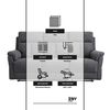 Sof&aacute; Reclinable Zoy Home Beijing 3 Cuerpos Grafito