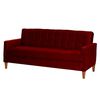 Futón Latam Home Genova Velvet 3 Cuerpos Burdeo