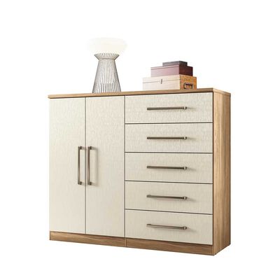 Imagen 2 del producto Cómoda Onessta Malaga 5 Cajones 2 Puertas Jatova Arena