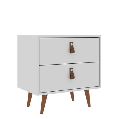 Velador Di Poretti Design Padua 2 Cajones Blanco
