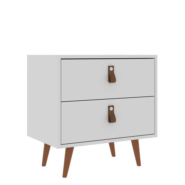 Velador Di Poretti Design Padua 2 Cajones Blanco