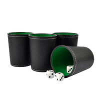 Juego de 4 Cachos Eco Cuero Negro Simplit