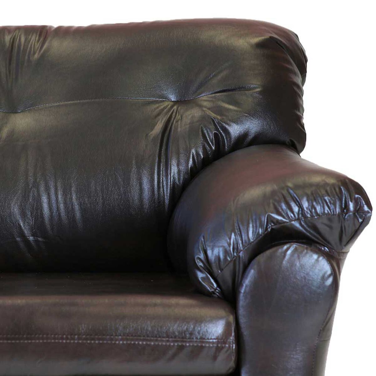 Juego de Living Muebles America Santa Fe Sofá 3 Cuerpos + Dos Sillones 1 Cuerpo Café Moro