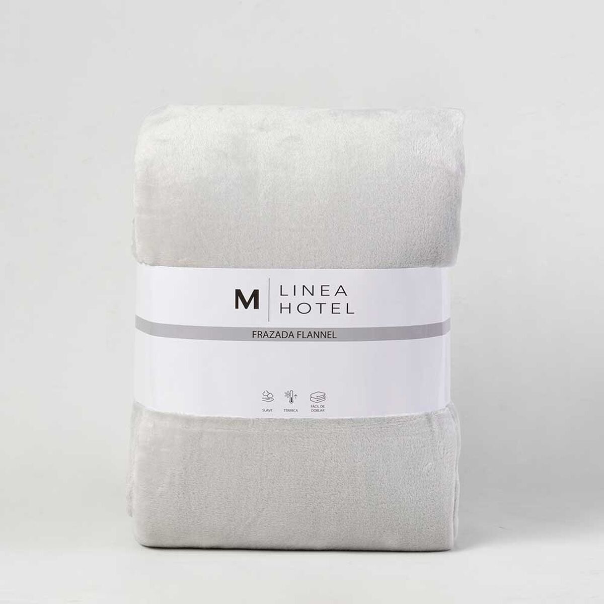 Frazada de Poli&eacute;ster Linea Hotel King Liso Gris
