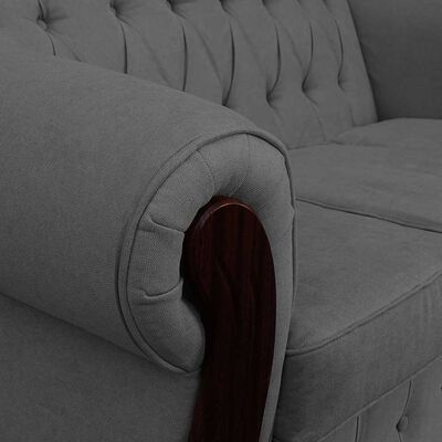 Imagen 2 del producto Sofá Elegant Detail Orlando 3 Cuerpos Tela Gris