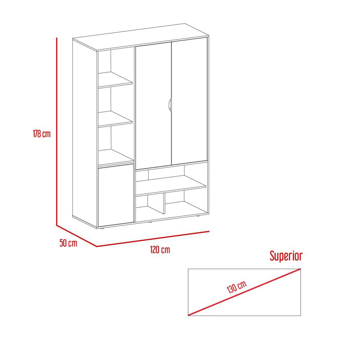 Clóset TuHome Sleep 2 Puertas 1 Cajón