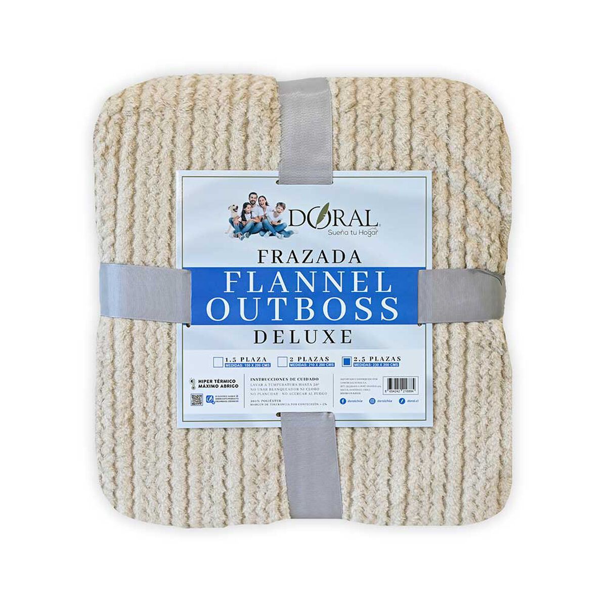 Frazada Poliéster Doral King Deluxe Beige