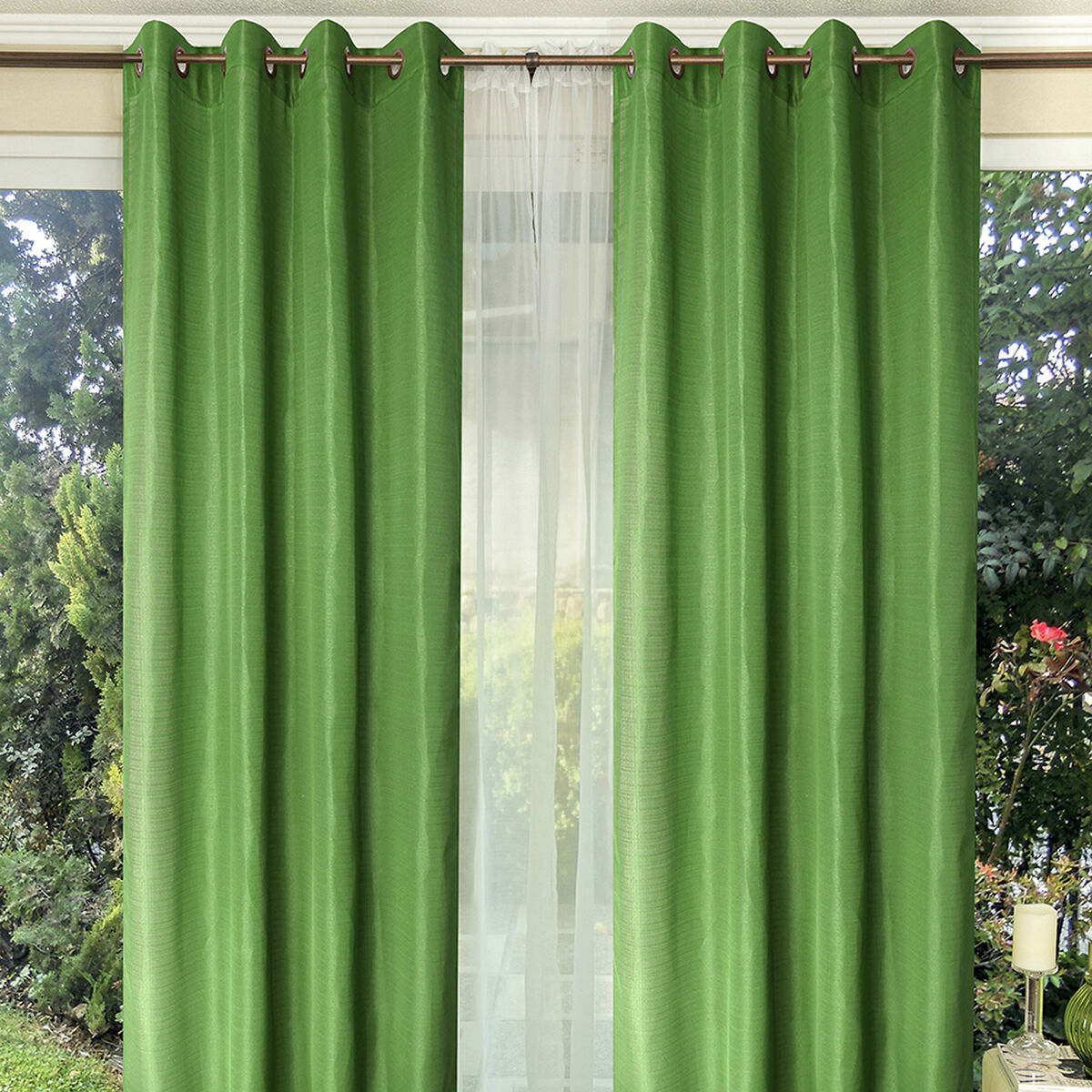 Combo Cortinas Doral Tabatha 220 x 140 cm Verde