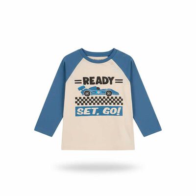 Imagen 2 del producto Polera Manga Larga Bebo Chess Baby Arena, Calipso, Celeste, Gris Mel