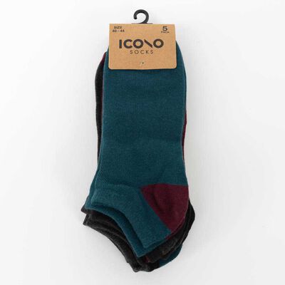 Imagen 1 del producto Pack 5 Calcetines Hombre Icono Verde