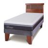 Cama Europea CIC 1,5 Plazas Ortopedic Advance + Respaldo Dublin Caramelo