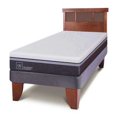 Imagen 2 del producto Cama Europea CIC 1,5 Plazas Ortopedic Advance + Respaldo Dublin Caramelo